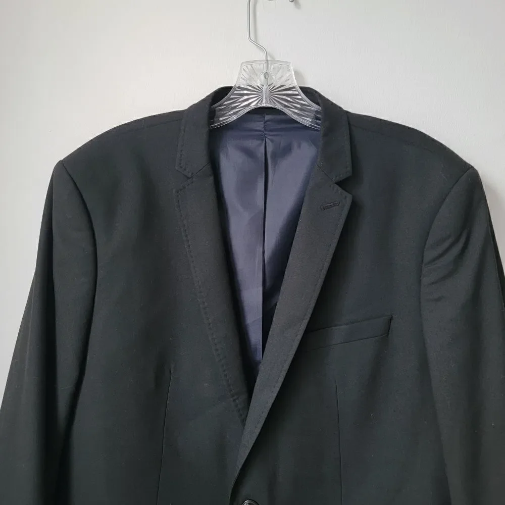 ZARA MAN Black Slim Fit Suit Jacket Size 52